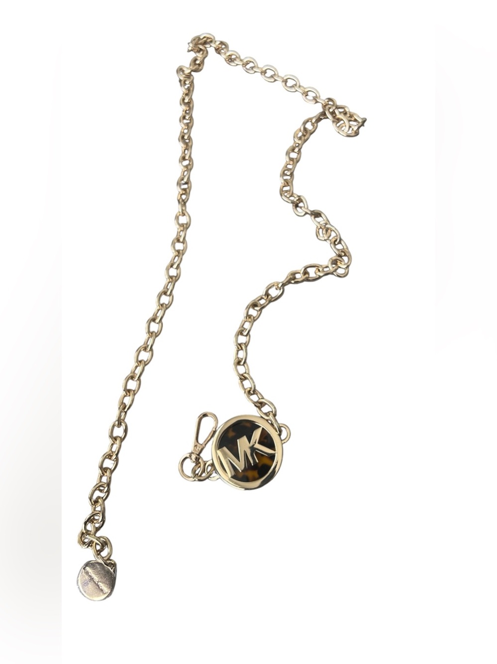 Michael Kors Gold-Tone Logo Pendant Chain Belt - Women's Jewelry